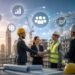 Construction professionals networking to generate new business opportunities and industry partnerships
