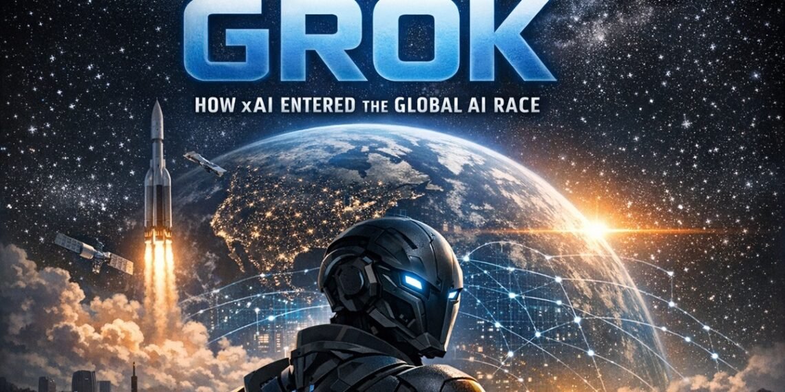 The rise of Grok and how xAI entered the global artificial intelligence race led by Elon Musk.
