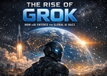 The rise of Grok and how xAI entered the global artificial intelligence race led by Elon Musk.