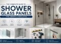Modern bathroom featuring a frameless shower glass panel installation