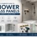 Modern bathroom featuring a frameless shower glass panel installation